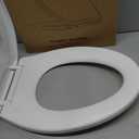 Hibbent Premium Elongated Toilet Seat with Cover(Oval) Quiet Close, One-Click to Quick Release, Easy Installation Never Loosen Hinge, Slow Close Toilet Seat and Cover, Easy Cleaning-White Color