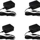 12V 1A / 1000MA DC Power Adapter 4 PACK UL Listed 100-240V 50/60HZ Transformer Power Plug CCTV ALARM LED SWITCHES ROUTERS LOW VOLTAGE UNIVERSAL