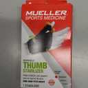 MUELLER Sports Medicine Adjust-to-Fit Thumb Stabilizer, Spica Splint, Thumb Pain Relief Brace for Men and Women, Ideal for De Quervain's Tenosynovitis, Arthritis, Sprains, Fits Right or Left (1 Count (Pack of 1), Black)