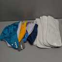 ALVA 6 Pack Cloth Diaper with 12 Inserts One Size Adjustable Washable Reusable Diaper Cover for Baby Girls and Boys (02yellow/Gray/Blue/Light Green/Cyan/Dark Cyan)