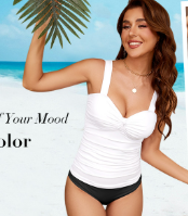 GRAPENT Tankini Tops for Women Twist Knot Ruched Swimsuits Beach Padded Adjustable Straps Modest Swimwear Swim Tops Only (Small) GRAPENT Tankini Tops for Women Twist Knot Ruched Swimsuits Beach Padded Adjustable Straps Modest Swimwear Swim Tops Only (Small)