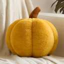 Pumpkin Pillows, Halloween Fall Throw Pillow, Pumpkin Shaped Pillow for Couch, Cute Stuffed Pumpkins, Autumn Decorative Cushion (Yellow, 8.6 Inches)