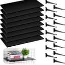 Barydat 8 Pack Gridwall Shelf with Metal Brackets 24 x 12 Inches Wooden Gridwall Shelves Organizer Heavy Duty Grid Wall Accessories for Home Garage Workbench Retail Display