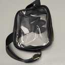 TOBVZOO Clear Purse Crossbody Bag for Women Stadium Approved, Small Leather Clear Bag with Adjustable Strap for Concert Sports Events (Black)