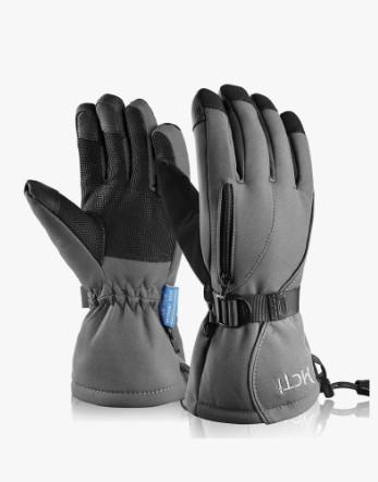 MCTi Waterproof Mens Ski Gloves Winter Warm 3M Thinsulate Snowboard Snowmobile Cold Weather Gloves (L-XL)