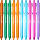 Amazon Basics Multi Colored Ballpoint Pens for Smooth Writing, Assorted Colors, Retractable, 24-Pack