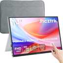 Touchscreen Portable Monitor 14 Inch IPS Slim Travel Screen FHD 1920X1200 HDR FreeSync Bezel Less USB-C Computer Monitor with Cover Stand and Speakers for Laptop PC Mac Surface PS4/5 Xbox (gray)