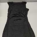 oten Women's Casual Sleeveless Cutout Twist Front Side Slit Ribbed Knit Party Bodycon Midi Dresses, Black, Size S