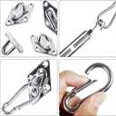 Artpuch Sun Shade Sail Hardware Kit 6 Inch for Triangle Sun Shade Sail Outdoor Installation 304 Stainless Steel