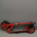 Scooters for Kids 8-12, Teens & Adults - Lightweight, Foldable, 8-Inch Big Wheels, Hand Brake & Bell, 4 Adjustable Height Levels, 240 lbs Max Load, Perfect for School, Campus and Park Rides (Red)