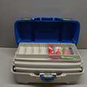 Plano Ready-Set-Fish 3-Tray Tackle Box with Tackle, Aqua Blue/Tan, One Size