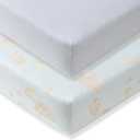 Burt's Bees Baby Essential Organic Cotton Fitted Crib Sheet, Breathable for Boy Girl Standard Crib & Toddler Mattresses