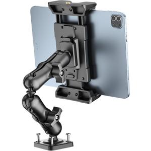 OHLPRO Tablet Mount for Truck - Heavy Duty Drill Base Tablet Holder for Car Dashboard, iPad Holder for All 5"-13" iPad Pro Samsung Galaxy Kindle fire Tablets and Car Wall etc. - 8-inch Arm