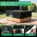 Uirway 600D Rectangular Hot Tub Cover 85L x 67W x 20H [2025 Upgraded Heavy Duty Fabric] Outdoor Waterproof SPA Covers for Hot Tub, New Super Windproof Straps, Hot Tub Winter Cover Protector,