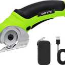 Cordless Electric Fabric Scissors, Power Rotary Cutter,Cardboard Box Heavy Duty Scissor, Rechargeable Sewing Shears (With Storage Box)