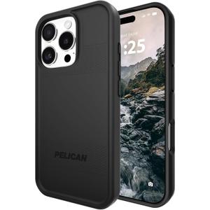 Pelican Protector iPhone 16 Pro Case [Compatible with MagSafe] Rugged Magnetic Phone Case with 16ft Military-Grade Drop Protection - Heavy Duty Phone Cover for iPhone 16 Pro - Black