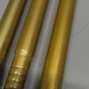 Curtain Rods for Windows 66 to 120 inches, 6/8 inch Diameter Adjustable Length End Cap Style Curtain Rod Set, Decorative Curtain Rod with Brackets - Gold