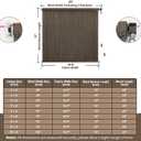 Outdoor Roller Shade 4' W x 6' L Cordless Patio Shades Roll Up Outdoors Blinds with UV Protection, Exterior Roller Shades Cloth for Porch Pergola, Mocha, 48"W x 72"H