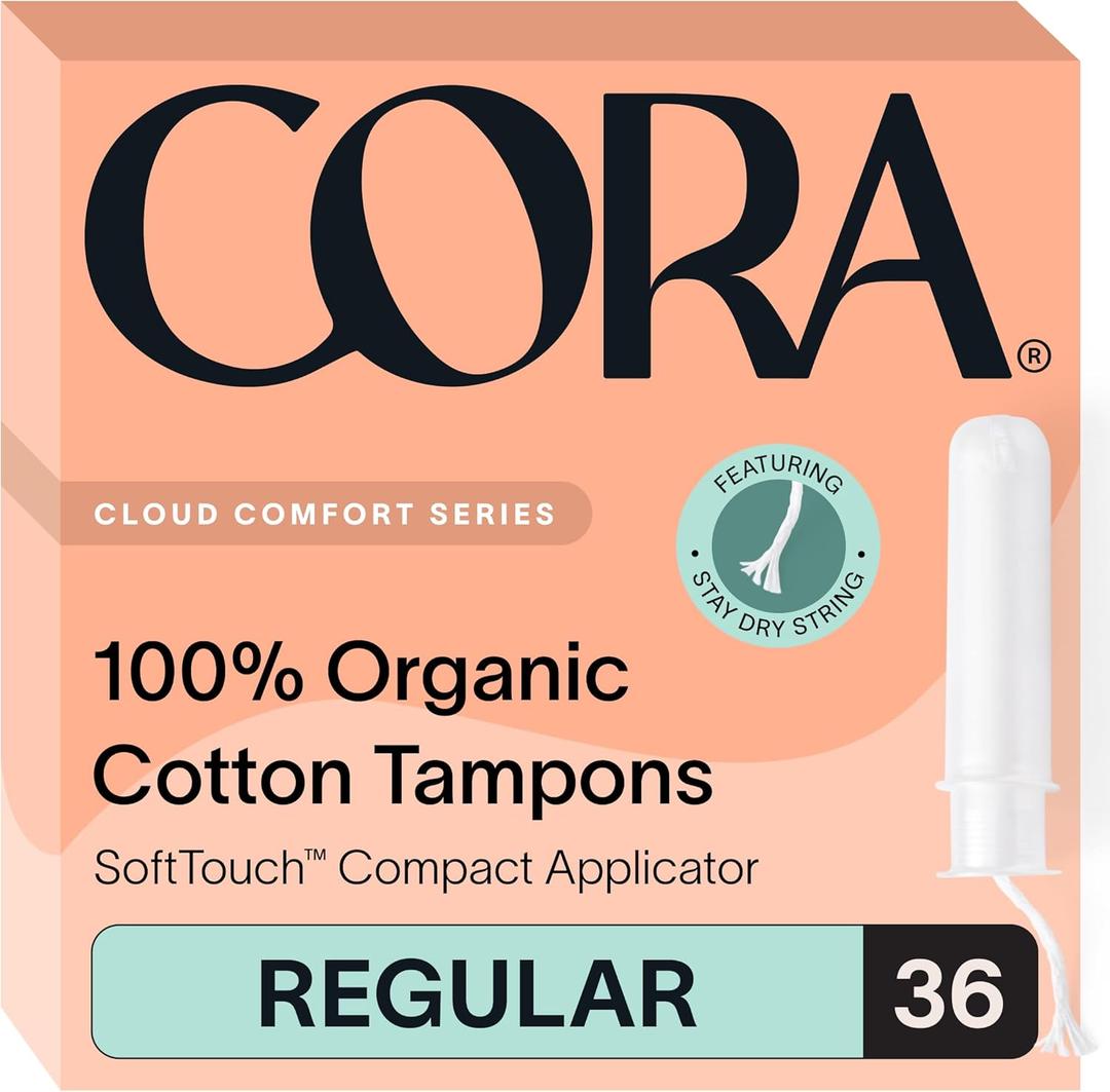 Cora Organic Tampons (36 Regular Tampons)