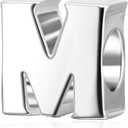 925 Sterling Silver Alphabet Letter Charms fit Pandora Style Bracelets Intital A-Z Beads for Wife Mom Women Christmas Gift