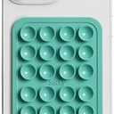 Set of 3, SUCKY Silicone Suction Phone Case Adhesive Mount - Anti-Slip Holder, Hands-Free Fidget Toy, Phone Accessory for iPhone and Android - Sticky Grip for Selfies, Videos, and Tiktok - Turqoise