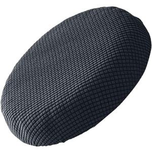 Milisten Round Bar Stool Cover, Round Stool Cushion Cover, Elastic Seat Covers for Dining Chairs, Dark Grey