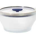 Anyday Cup Microwave Cookware & Glass Container with Glass Lid, Plastic-Free Deep Food Storage | Stackable Airtight Steamer with Vented Lid for Microwave-Safe Reheating, Steaming Vegetables & Rice