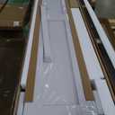 60" x 84" Bifold Sliding Barn Door, K Shaped Panel with Sliding Hardware Kit Set, Finished Closet Door Slab, 5.66FT Track for 4 Doors, MDF, White