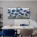 The Mode Art Gallery Nature Wall Art Blue Birds among the flowers Framed Artwork Prints Paintings for Bedroom Office Kitchen 24x48
