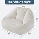 HUGHEAVEN Big Bean Bag Chairs for Adults,Giant Bean Bag Chair for Adults and Kids,Bean Bag Chairs for Teens,Comfy Fluffy Bean Bag Chair with Armrests,Bean Bag Sofa Lounge Floor Sofa for Reading