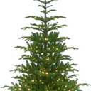National Tree Company 'Feel Real' Pre-lit Artificial Christmas Tree | Includes Pre-strung White Lights and Stand | Norwegian Spruce - 7.5 ft