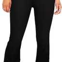 BISUAL Women's Fashion High Rise Jeans Slimming Wide Leg Stretch Denim Flare Bellbottom Jeans (4, Black 68)