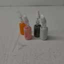 HOMBYS Empty Clear Glass 2oz Small Spray Bottles with Silicone Sleeve Protection - Refillable Containers for Travel, Cleaning Solutions, Essential Oils, Sanitizers - Fine Mist Spray - 4 Pack-Clear (Pink,White,Orange,Army Green)