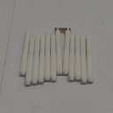 Homemory 6 Pack Flameless Taper Candles, No Remote, Realistic Flickering Battery Operated Candlesticks, White LED Plastic Candle Safe for Weddings, Table Decor, Christmas, and Halloween