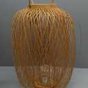 Bloomingville Decorative Bamboo Hand-Woven Lantern Candle Holder, Natural