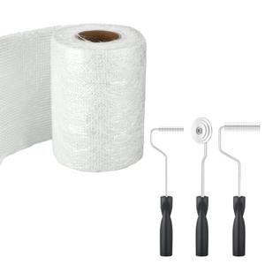 1708 Fiberglass Cloth Roll 8" Wide by 360" Mat Material Roll with 3 Roller Tools Kit Fiberglass Filler Sheet for Boat Tub Shower Repair