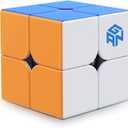GAN 251 V2, 2x2 Speed Cube Mini Cube Puzzle Toy 2x2x2 Magic Cube 51mm Toy for Beginner (Stickerless)