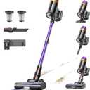 Cordless Vacuum Cleaner, 580W 50Kpa Suction, 70Mins Runtime, Self-Standing Stick Vacuum with LED Display, V-Shape Anti-Tangle Brush for Hard Floor Carpets Pet Hair