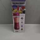 Hamilton Beach Portable Blender for Shakes and Smoothies, 14 Oz BPA Free Travel Cup & Lid, Durable Stainless Steel Blades, Personal Smoothie Blender, Raspberry, 51131G