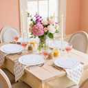 WDF 200pcs White Plastic Plates Disposable - Heavy Duty Plastic Plates for Party - Include 100 x 10 Dinner Plate and 100 x 7 Dessert/Cake Plate - Ideal for Weddings/Parties/Events