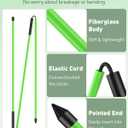 GreenHaven 2 Pack Golf Alignment Sticks 48 Inch Collapsible Golf Alignment Practice Rods for Aiming Putting Portable Golf Training Aid Full Swing Trainer Posture Corrector with Clear Storage Tube