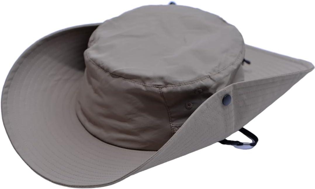 Foldable Wide Brim Mens Sun Hats, UV Protection Hat, Cowboy Hat, Gift for Men and Women (One Size, Pla)
