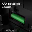 Mesqool Digital Projector Alarm Clocks for Kids Bedroom,Plug-in Clock with 180 Projection on Ceiling Wall,Dual Alarms for Heavy Sleepers,Battery Backup,USB Charging Port,Easy-to-Set,Dimmer,Snooze (White Digits; Red Projection)