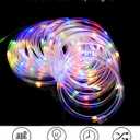 Upgraded 70FT 200 LED Solar Rope Lights, Timer & 8 Modes Trampoline Accessories Solar String Lights, IP65 Waterproof Solar Powered Fairy Lights for Party Garden Yard Tree Camp(Multi Colored)