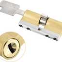 PATIKIL 35/35 (70mm Overall) European Double Lock Cylinder, Door Cylinder Lock with 8 Keys for Wooden Doors, Aluminum Doors