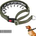 Martingale No Pull Dog Collar for Large Medium Small Dogs, Heavy Duty Nylon Reflective Adjustable Anti Pull Slip Collar with Buckle for Training Walking L Army Green (L (19"-26" Neck, 1.5" Wide))