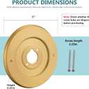 Replacement Escutcheon Plate for Moen Gibson Posi-Temp, for One-Handle Tub and Shower Faucets, Single Metal Round Shower Escutcheon Kit, Brushed Gold