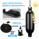 Inflatable Double Eye Boat Buoys Bumpers Marine Fenders with Ropes and Inflator for Pontoon