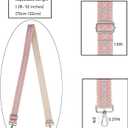 Crossbody Straps for Purses Silver Hardware Purse Strap Wide Shoulder Strap Adjustable Replacement,Retro Jacquard Embroidery for Shoulder Bags, Canvas Tote Handbags