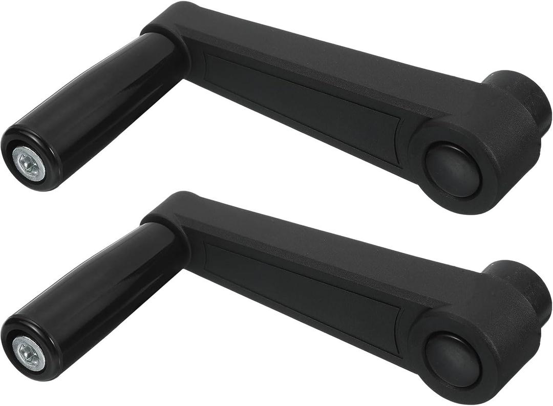 uxcell 2Pcs 12x126mm (Dia x L) Revolving Handwheel Machine Handle